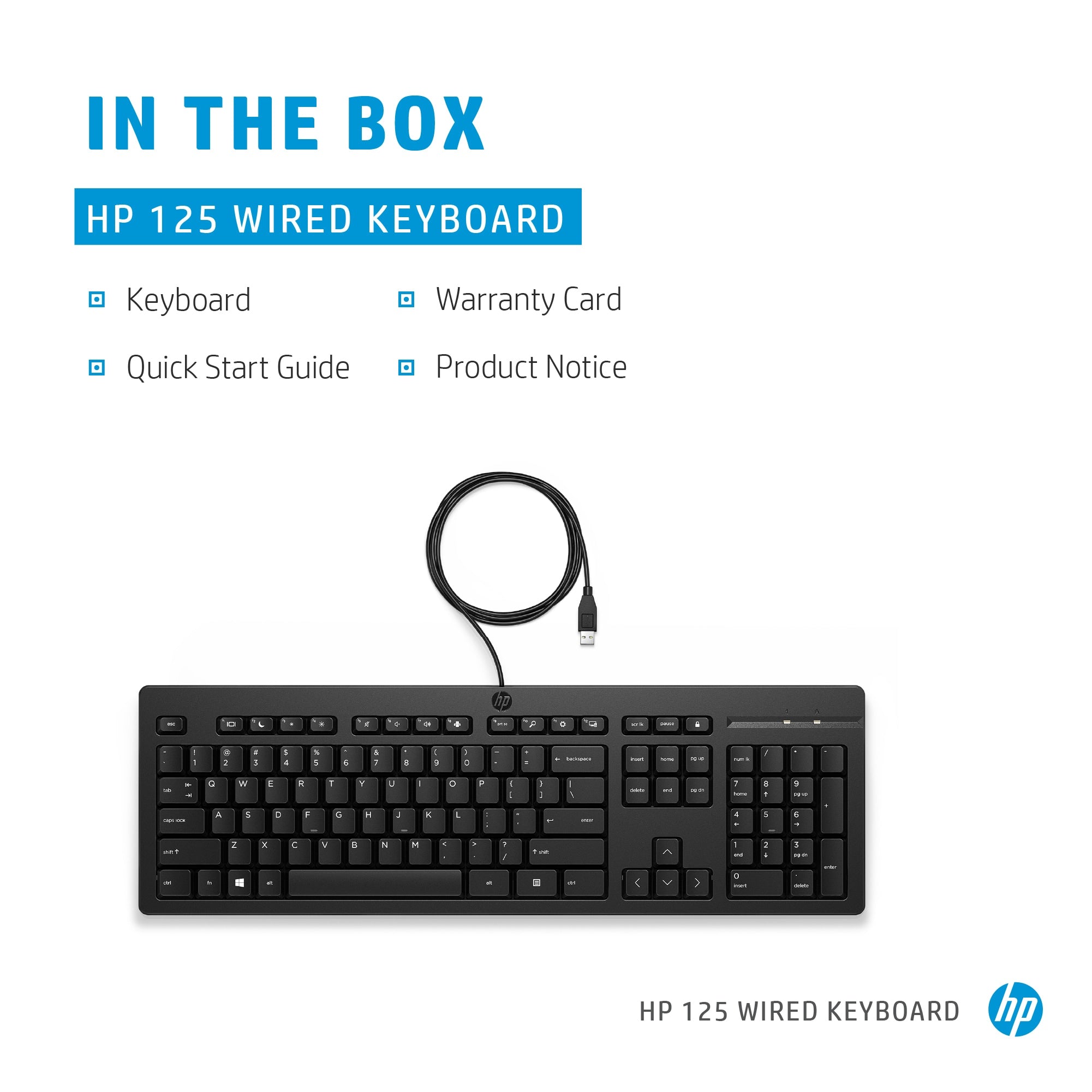 HP 125 Wired Keyboard