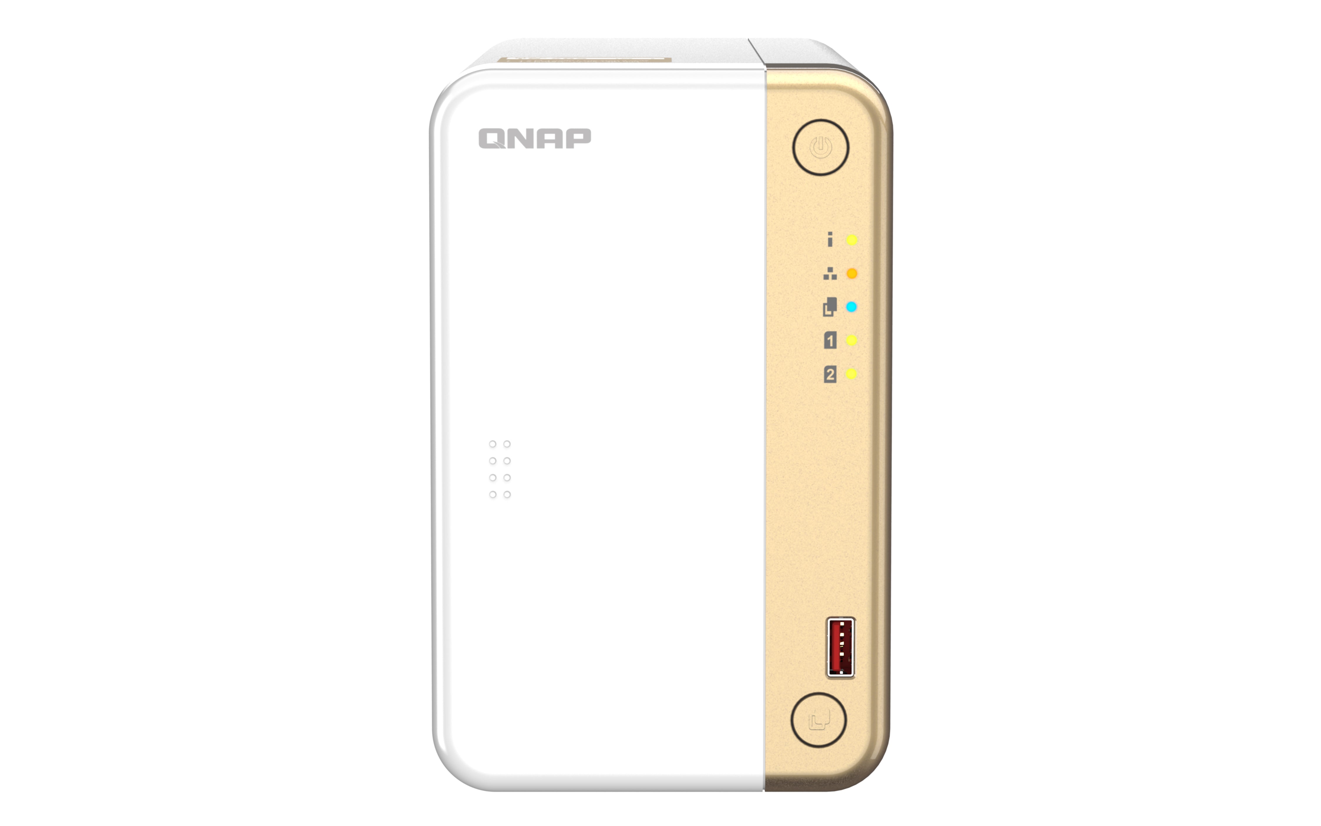 QNAP TS-262 NAS Tower Intel® Celeron® N4505 4 GB QNAP QTS Gold, White