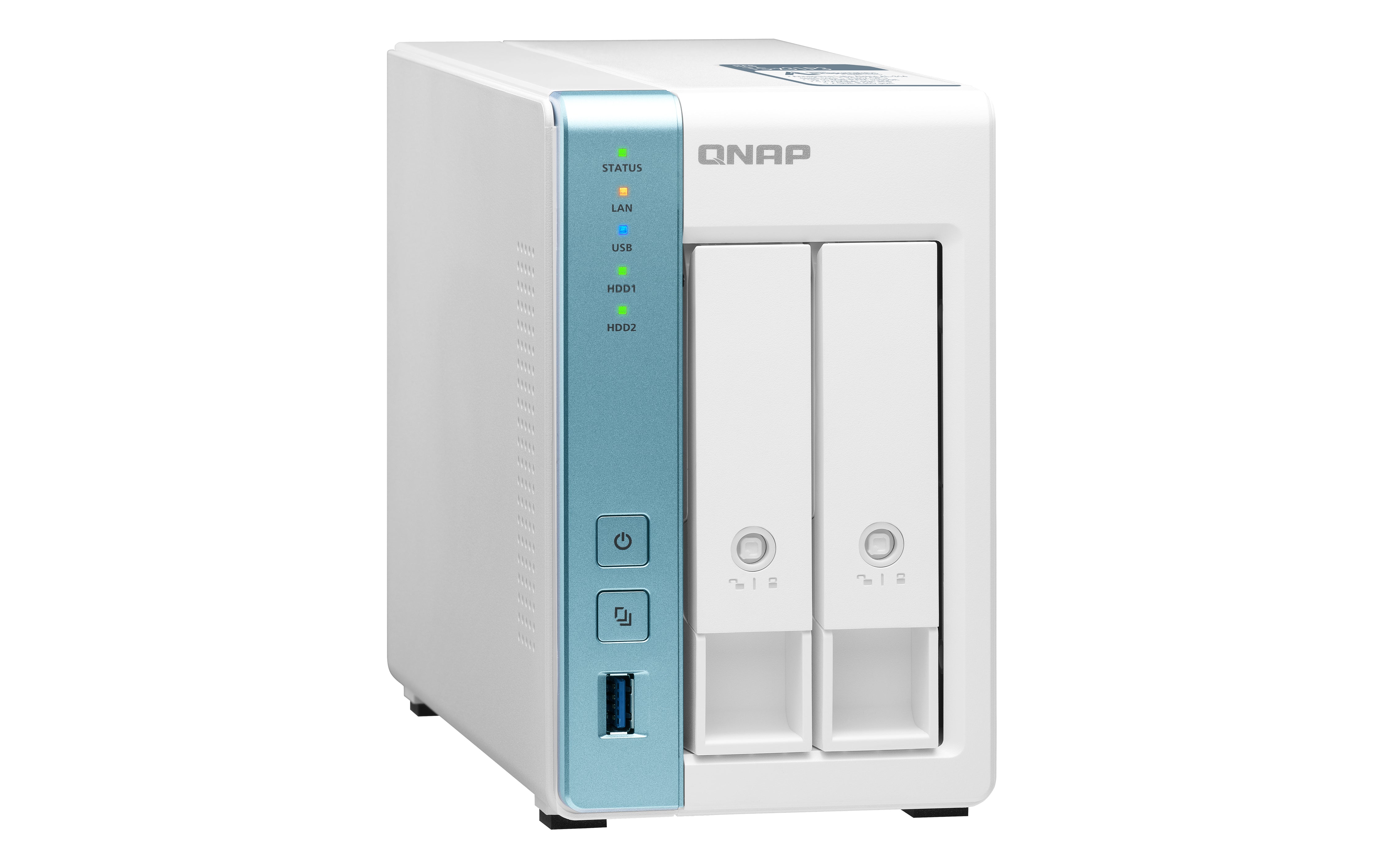 QNAP TS-233 NAS/storage server Mini Tower ARM Cortex-A55 2 GB QNAP QTS White