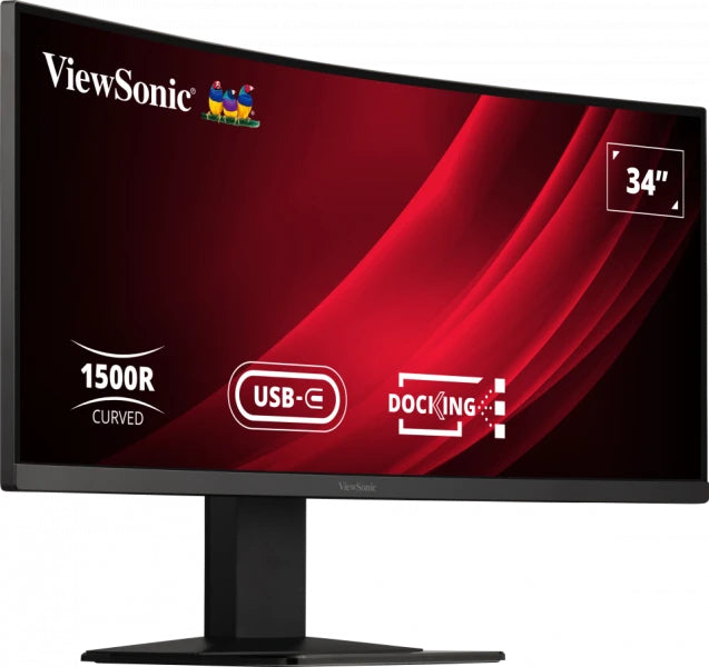 Project - ViewSonic 34' Curved 3440x1440 Business Education USB-C Dock, 90w Charger,Ethernet, FreeSync, Spk, VDisplay, HAS, Superclear VA, Monitor