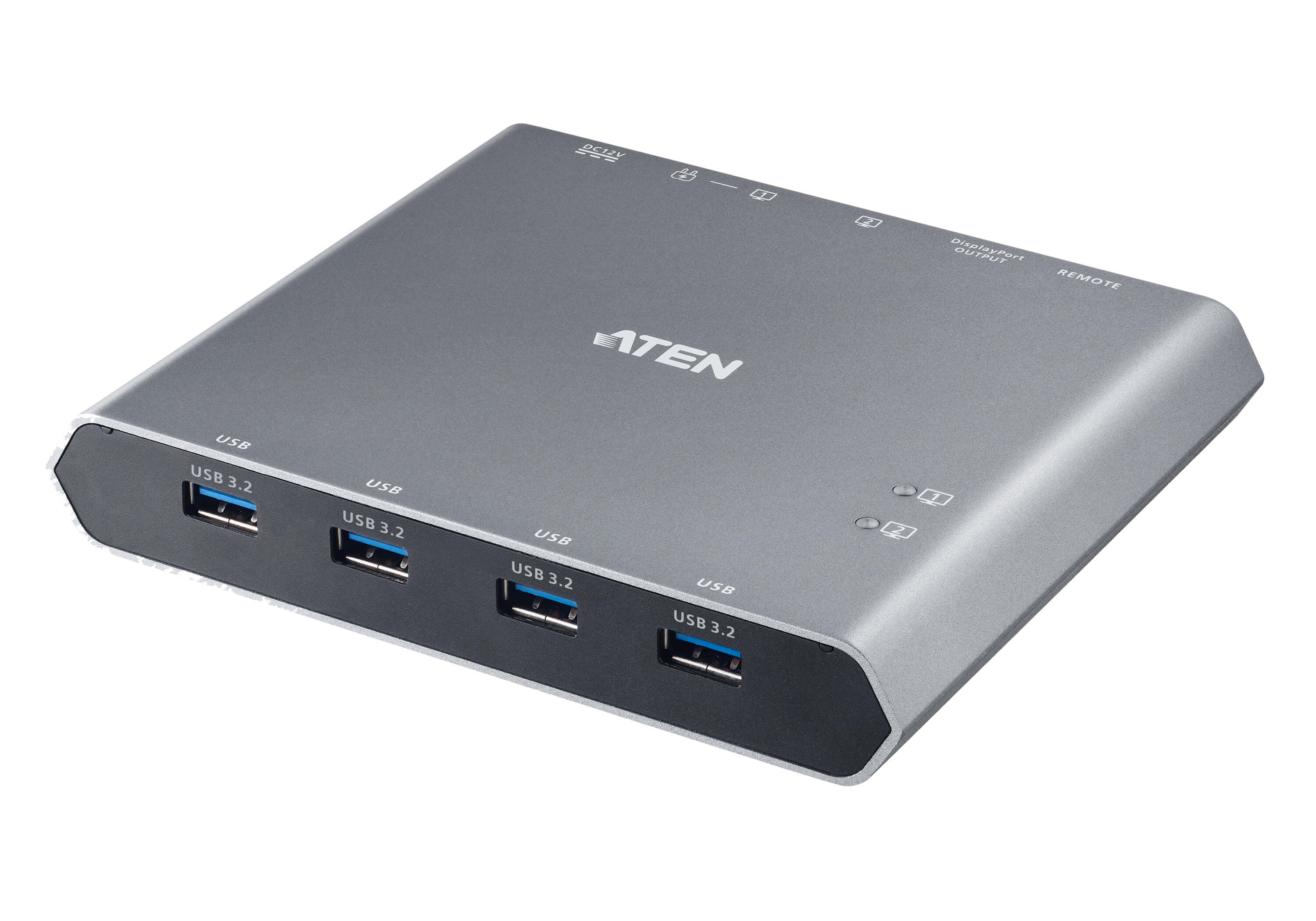 ATEN 2-Port 4K DisplayPort USB-C KVM Dock Switch with Power Pass-through