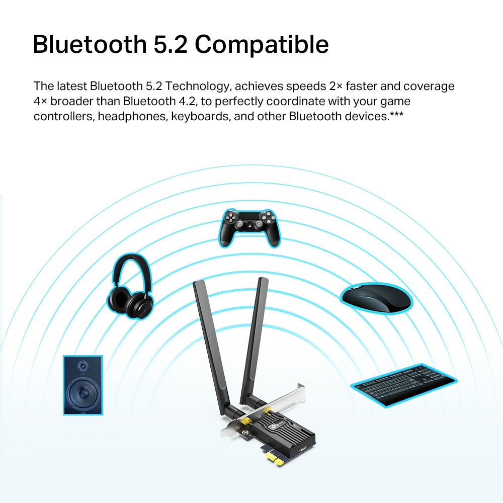 TP-Link AX1800 Wi-Fi 6 Bluetooth 5.2 PCIe Adapter