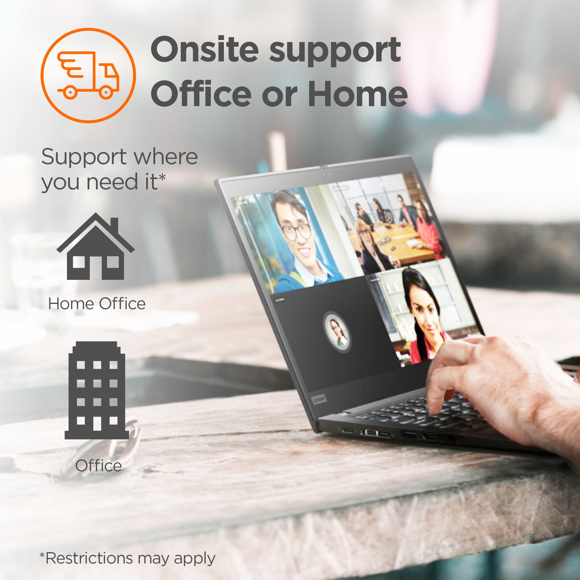 Lenovo Onsite + Premier Support, Extended service agreement, parts and labour, 3 years, on-site, response time: NBD, for ThinkPad L390 Yoga 20NU