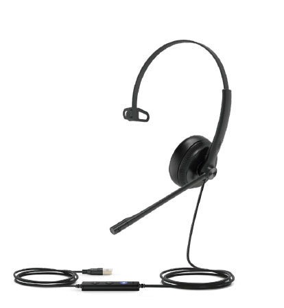 Yealink UH34-M-UC headphones/headset Wired Head-band Office/Call center Black