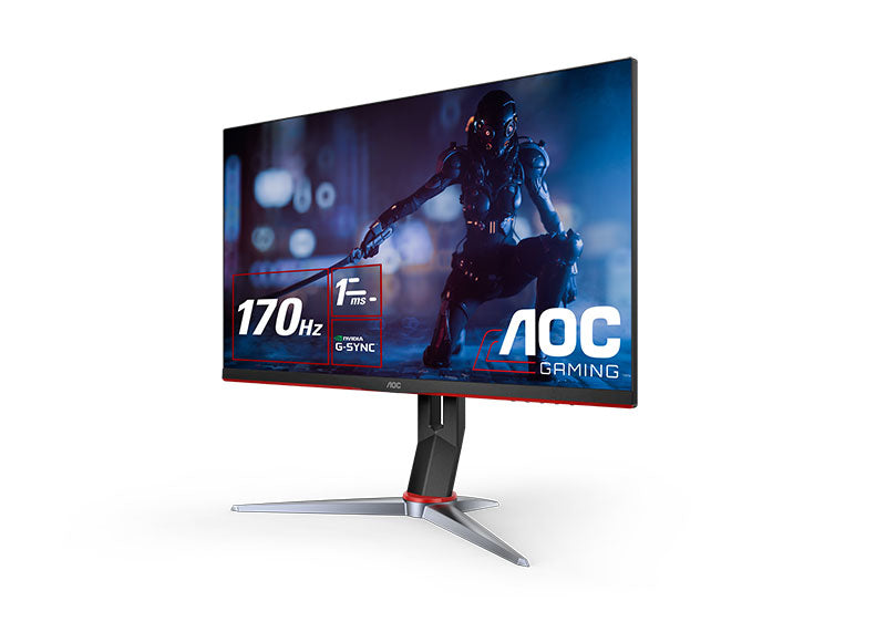 AOC 27' IPS 170Hz, 1ms, QHD 2560 x 1440, 350 cd/m2, HDR 400, HDMI 2.2 x 2, DP 2.2 x 1 Gaming Monitor