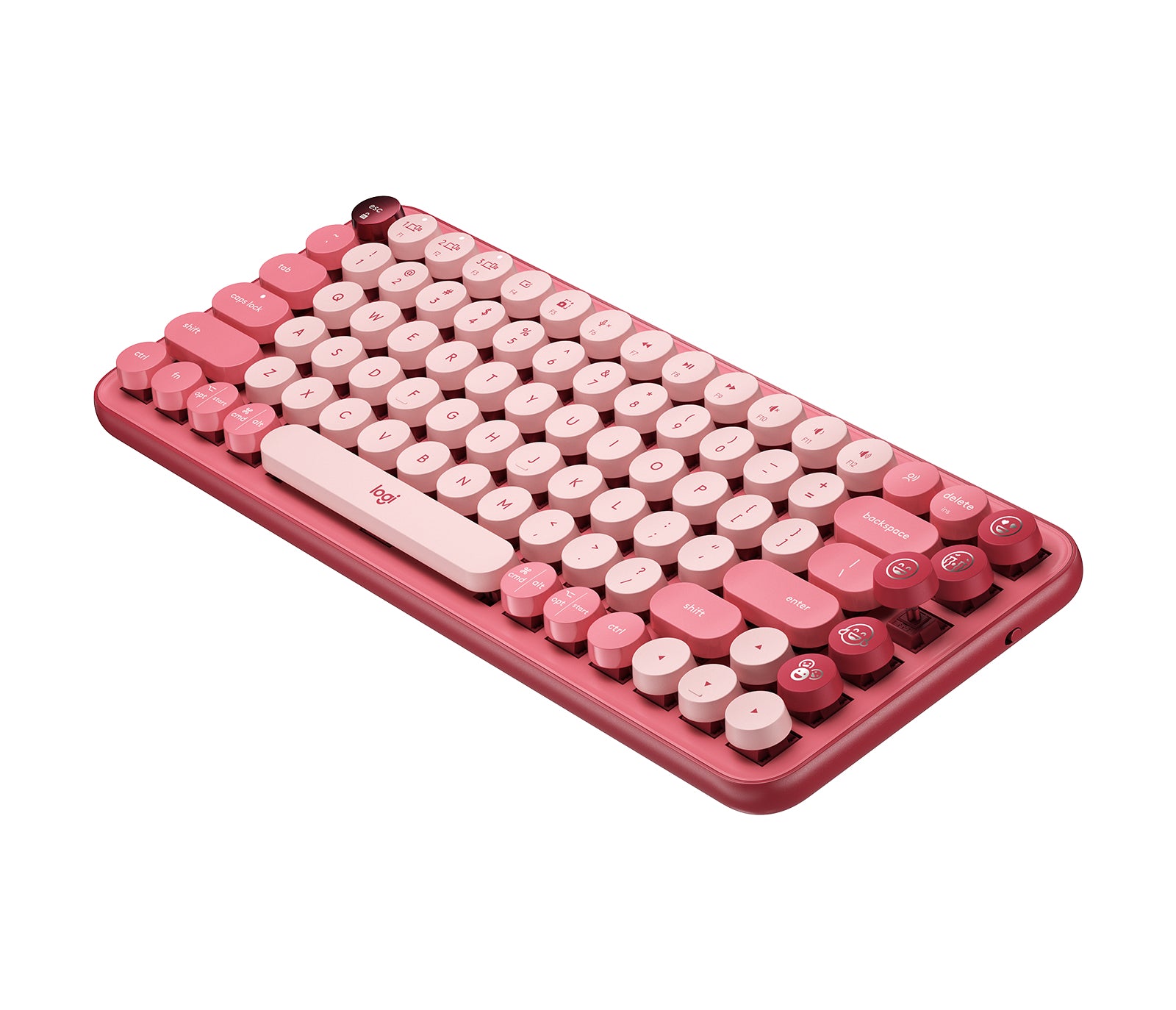 Logitech Pop Keys keyboard Universal RF Wireless + Bluetooth Burgundy, Pink, Rose