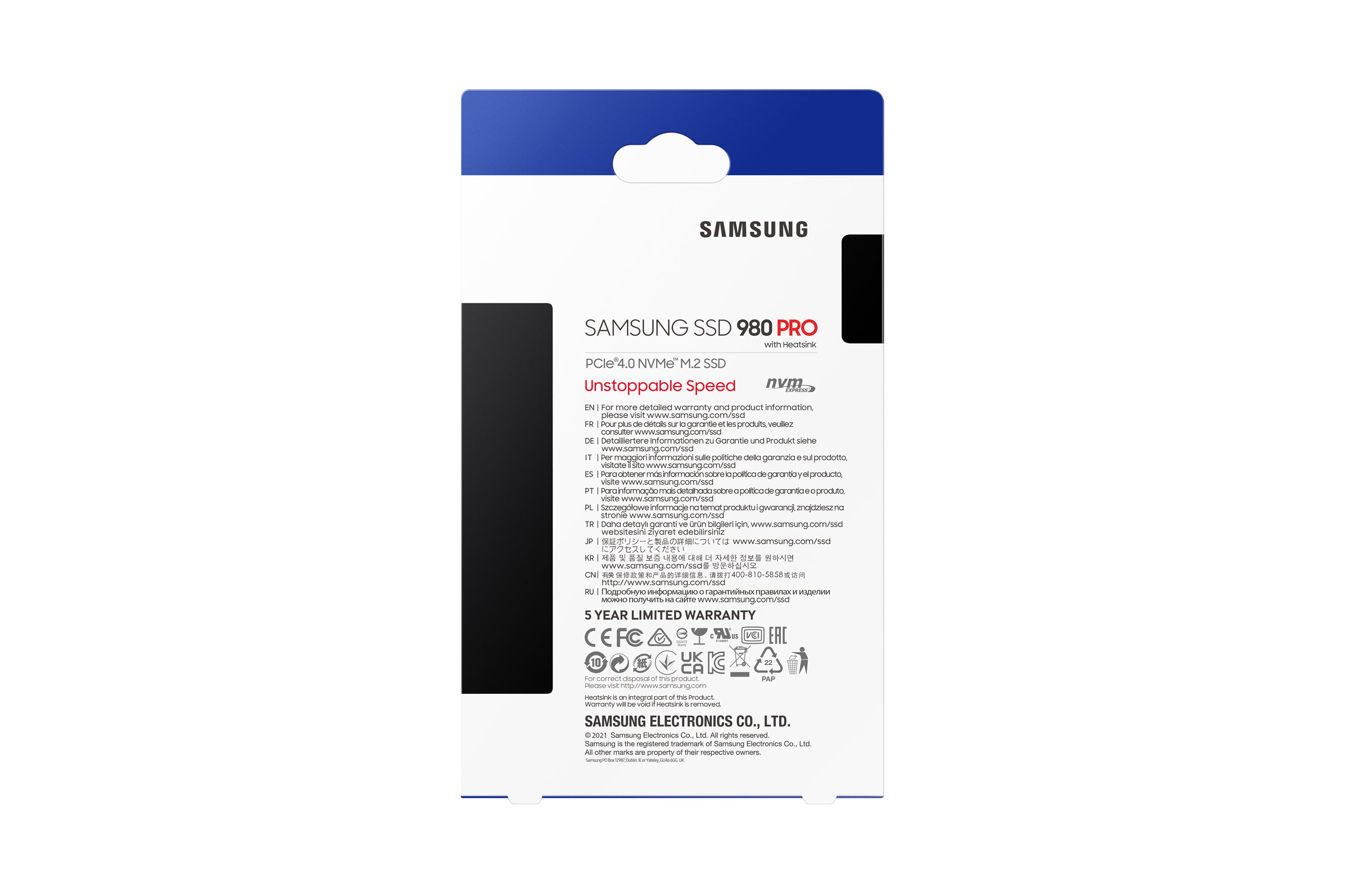 Samsung 980 Pro 2 TB M.2 PCI Express 4.0 NVMe V-NAND MLC