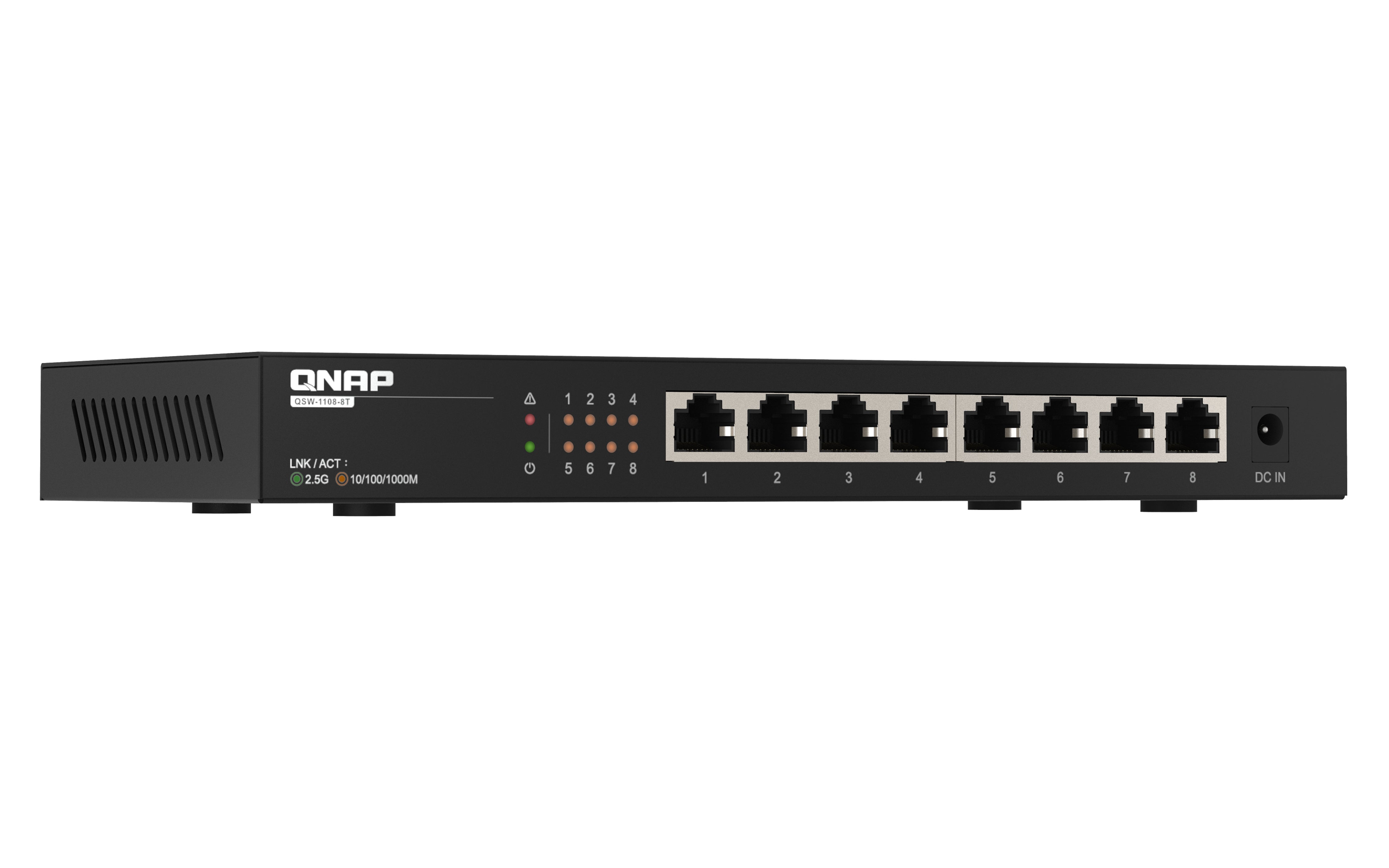 QNAP QSW-1108-8T network switch Unmanaged 2.5G Ethernet (100/1000/2500) Black