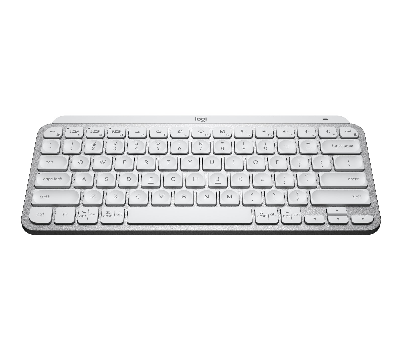 Logitech MX Keys Mini keyboard Universal RF Wireless + Bluetooth Aluminium, White