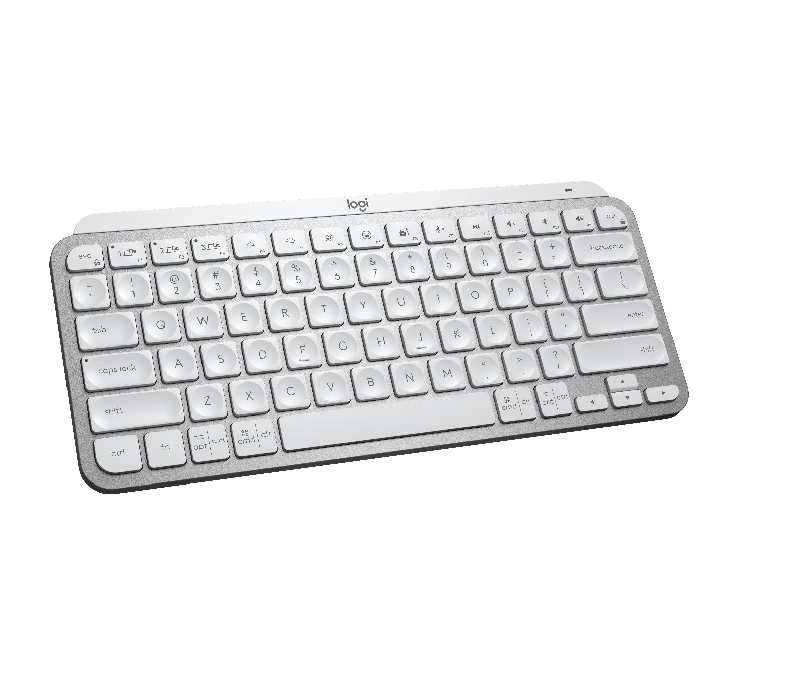 Logitech MX Keys Mini keyboard Universal RF Wireless + Bluetooth Aluminium, White