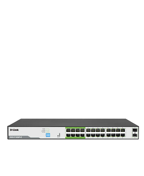 D-Link DGS-F1026P-E network switch Unmanaged L2 Gigabit Ethernet (10/100/1000) Power over Ethernet (PoE) Grey