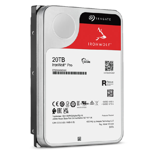 Seagate IronWolf Pro ST20000NT001 internal hard drive 20 TB 7200 RPM 256 MB 3.5