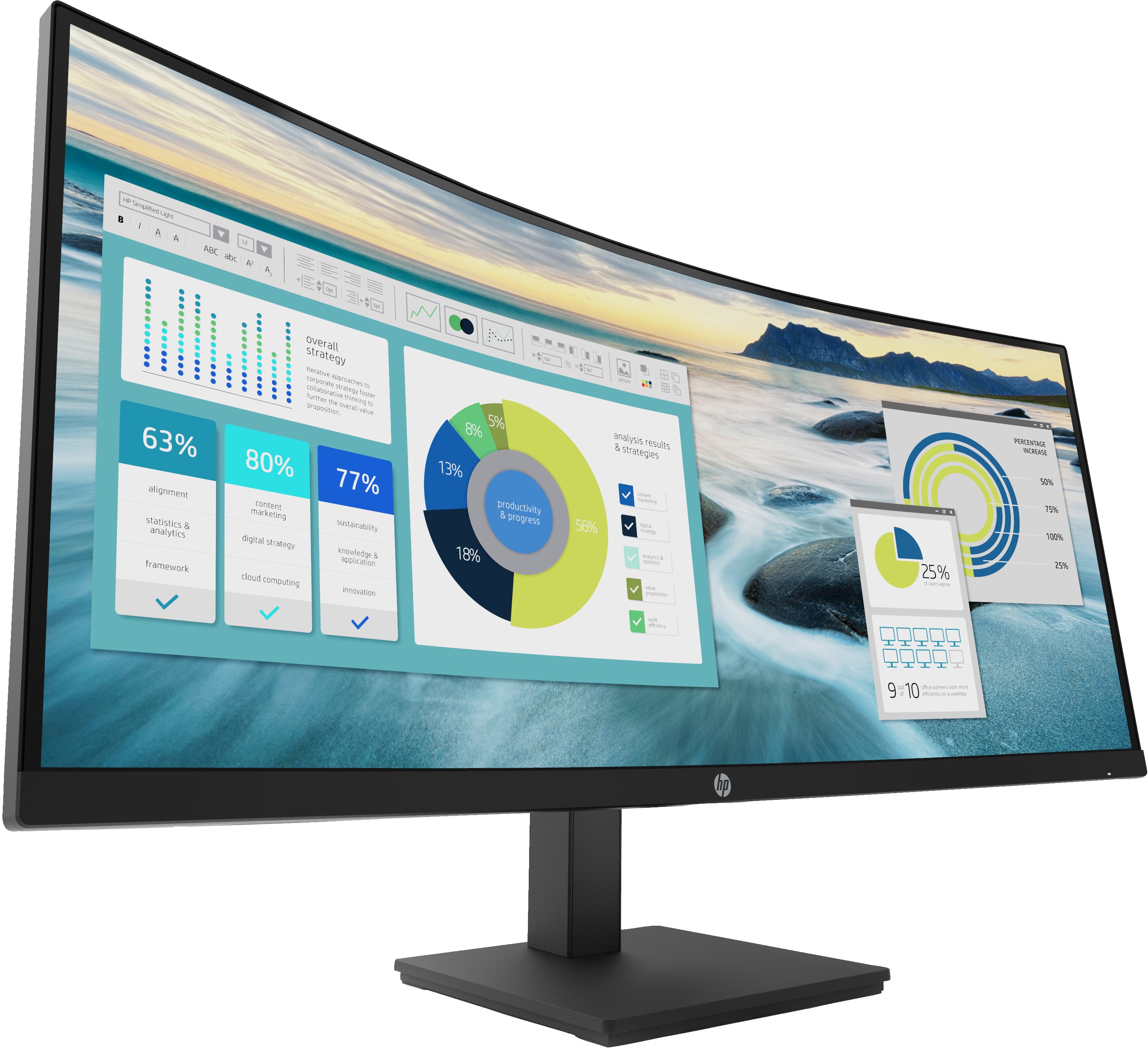 HP P34hc G4 WQHD USB-C Curved Monitor