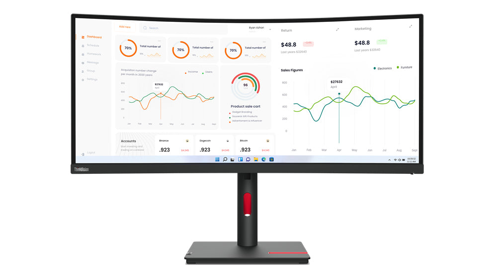 Lenovo ThinkVision T34w-30 LED display 86.4 cm (34