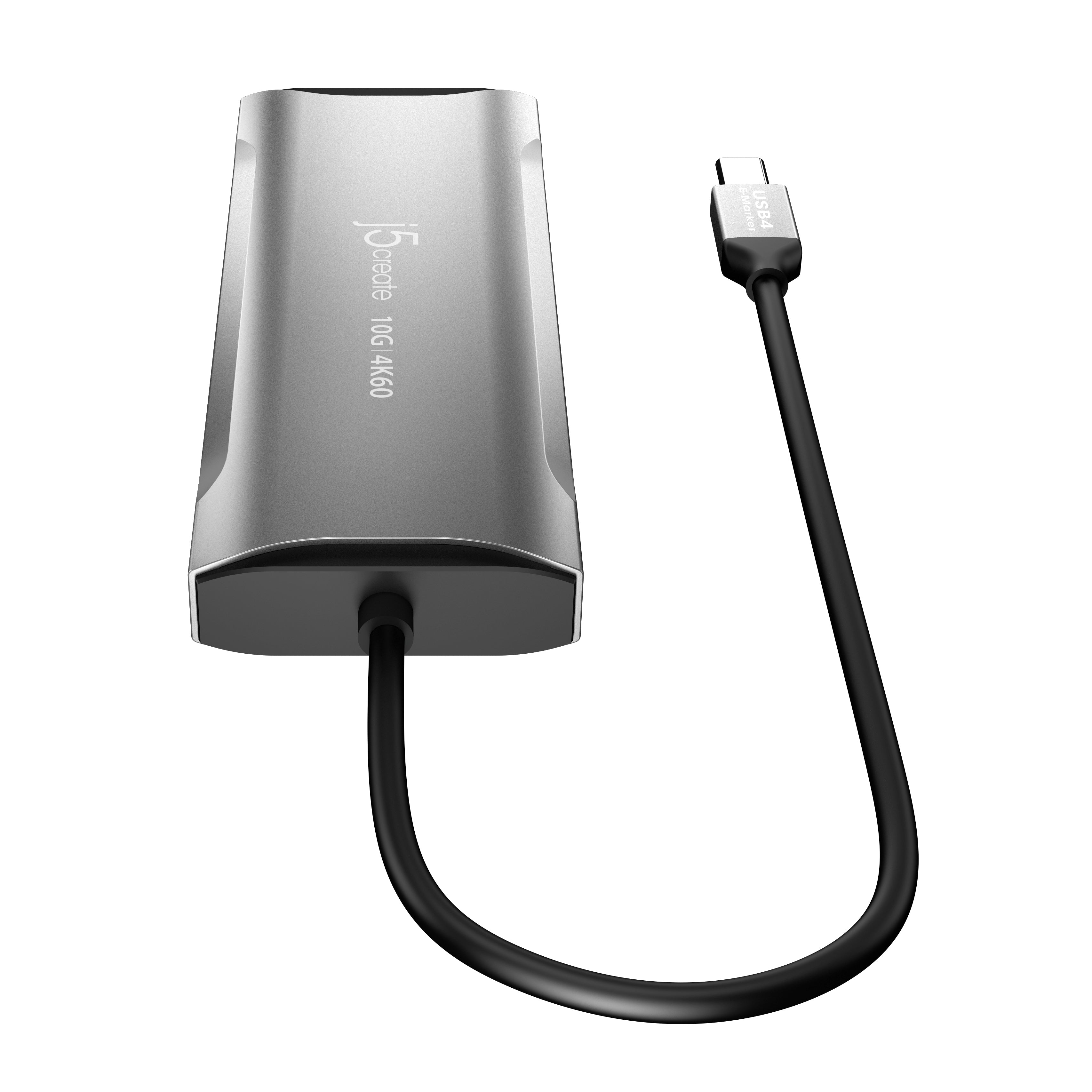 j5create JCD392 4K60 Elite USB-C® 10Gbps Travel Dock, Space Grey