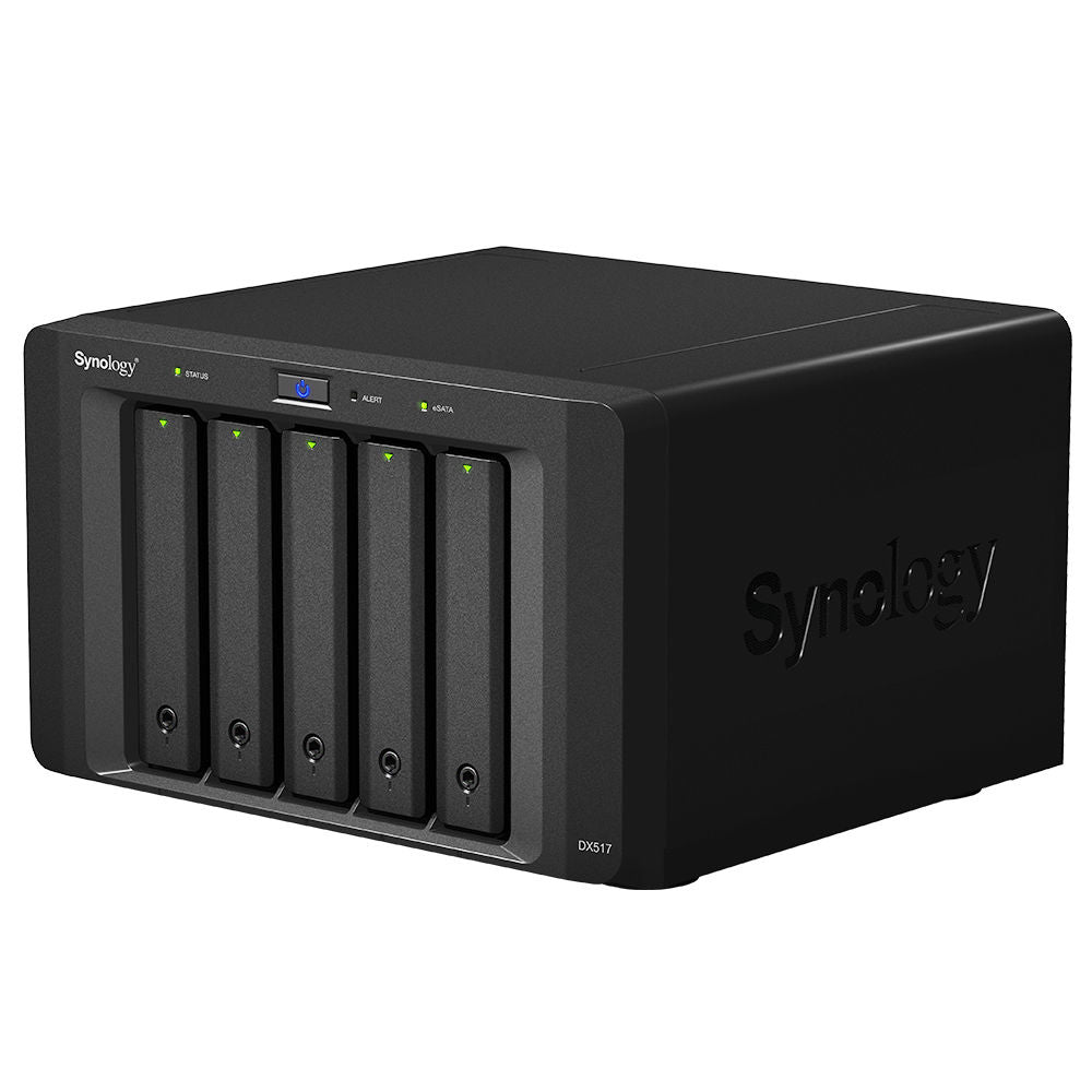 Synology Expansion Unit DX517 5-Bay 3.5' Diskless NAS for Scalable Compatible Models (SMB) DS1517+ and DS1817+. 3 year Warranty