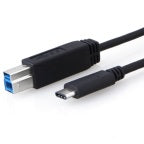 8Ware USB-C to USB-B Cable 1m Type-C to B Male to Male Black 10Gbps