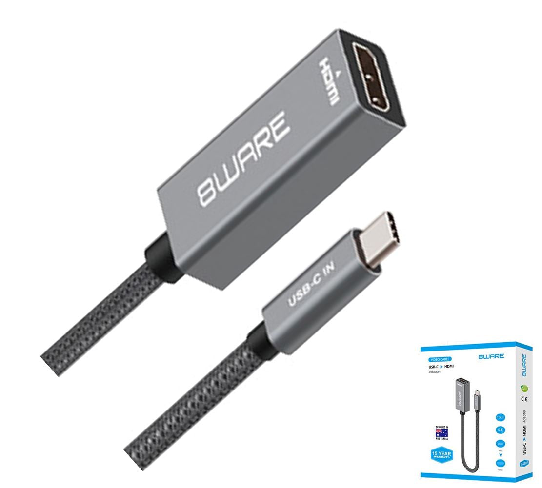 Gaming Desktop8ware 10cm USB-C to HDMI Male-Female Adapter Converter Cable Retail Pack for PC Laptop iPad  MacBook Pro/Air Surface Dell XPS to Monitor Projector TV