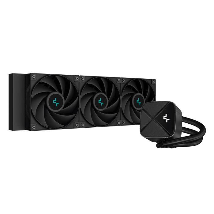 Gaming DesktopDeepCool LS720S Zero Dark Pure Performance Liquid Cooler 360mm 4th Gen Pump 3100 RPM