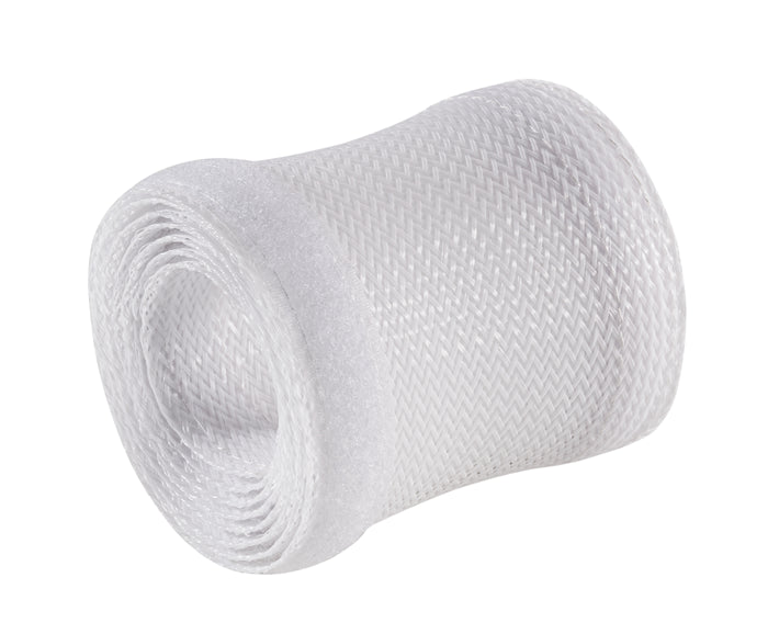 Brateck Flexible Cable Wrap Sleeve with Hook and Loop Fastener (135mm/5.3' Width) Material Polyester Dimensions 1000x135mm --White