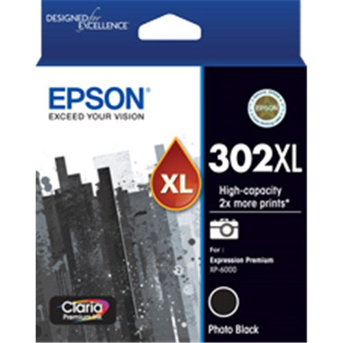 EPSON 302XL PHOTO BLACK INK CLARIA PREMIUM FOR EXPRESSION PREMIUM XP-6000