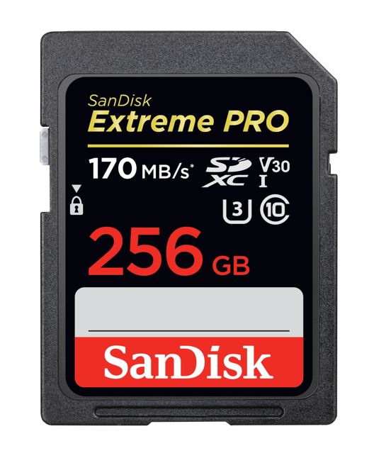 SanDisk 256GB Extreme PRO Memory Card 170MB/s Full HD & 4K UHD Class 30 Speed Shock Proof Temperature Proof Water Proof (LS> SDSDXXD-256G-GN4IN)