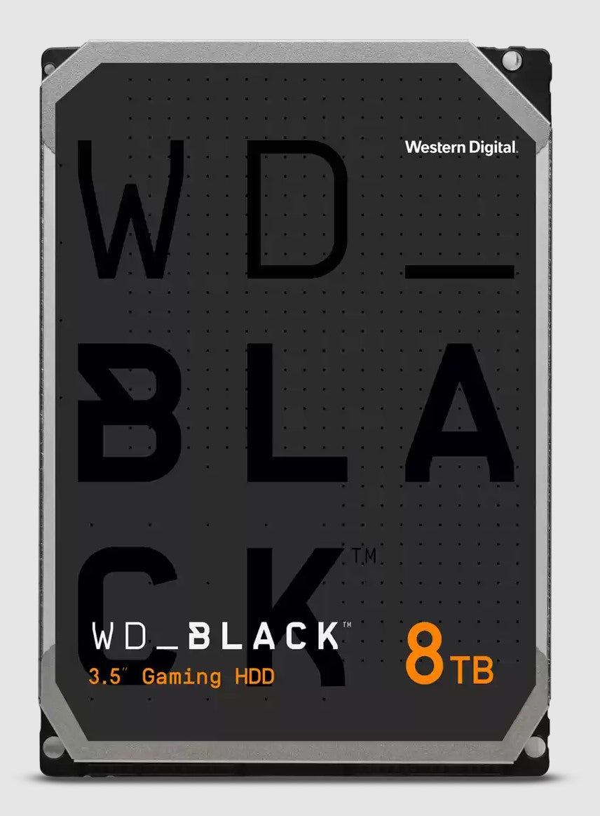 Gaming DesktopWestern Digital WD Black 8TB 3.5' HDD SATA 6gb/s 7200RPM 256MB Cache CMR Tech for Hi-Res Video Games 5yrs Wty ~WD8002FZBX