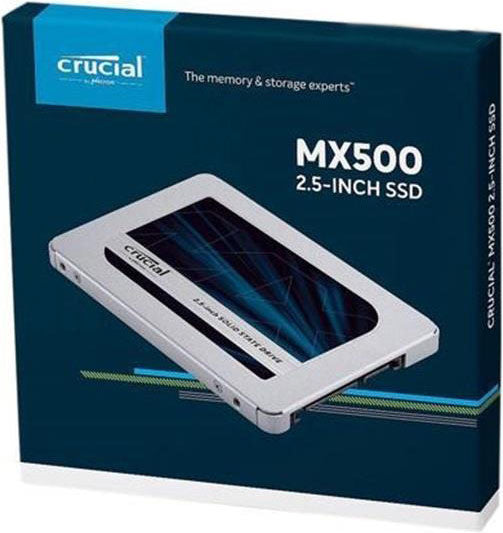 Crucial MX500 500GB 2.5' SATA SSD - 560/510 MB/s 90/95K IOPS 180TBW AES 256bit Encryption Acronis True Image Cloning 5yr wty alt~MZ-77E500BW