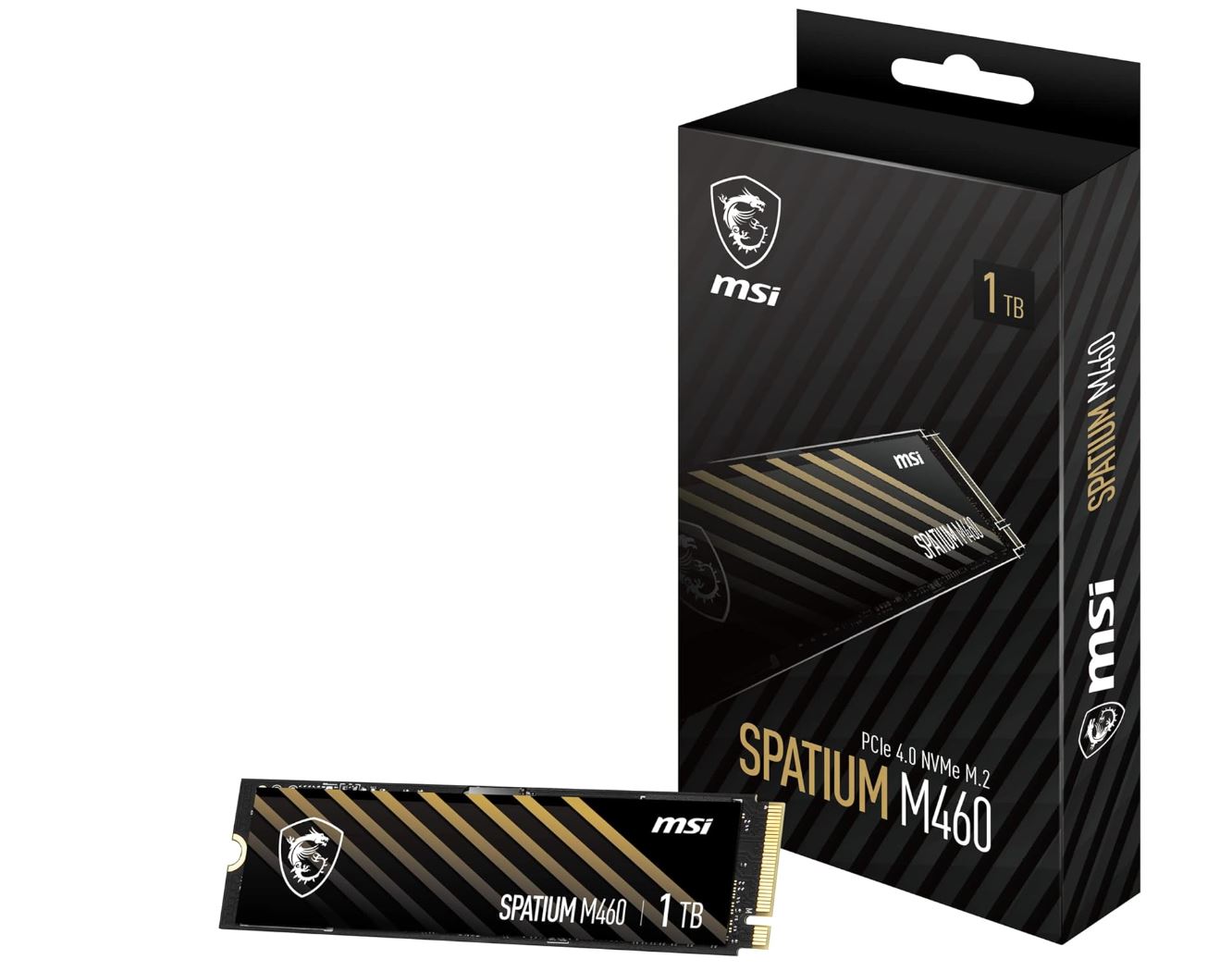 MSI SPATIUM M460 PCIe 4.0 NVMe M.2 1TB SSD, 5 Year Warranty