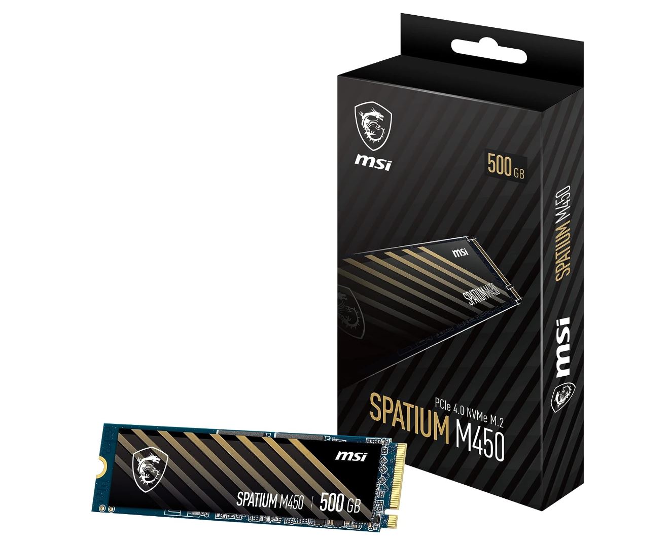 MSI SPATIUM M450 500GB M.2 NVME PCIE GEN4 SSD, 5 Year Warranty