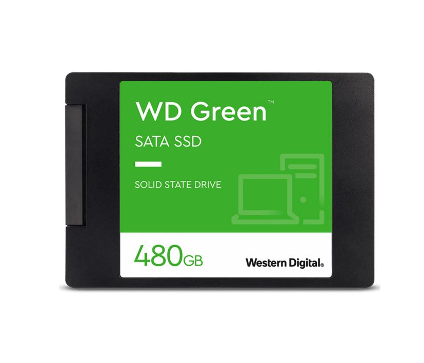 Gaming DesktopWestern Digital WD Green 480GB 2.5' SATA SSD 545R/430W MB/s 80TBW 3D NAND 7mm 3 Years Warranty