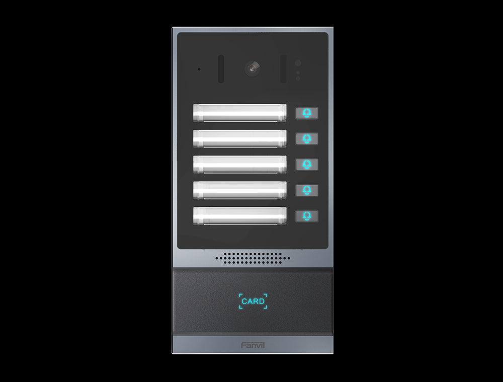 Fanvil i63 Outdoor Audio/Video Intercom, 2 SIP Lines, 5 DSS Keys, PoE, IP66 & IK07, RFID Reader , ONVIF, 2Yr Warranty