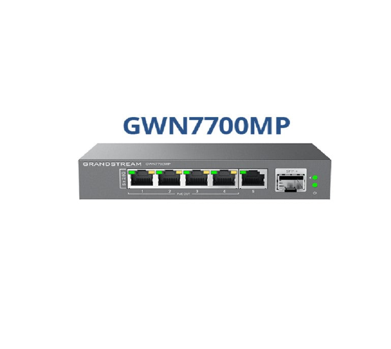 Gaming DesktopGrandstream GWN7700MP Unmanaged 2.5G Multi-Gigabit Network Switches provide high-speed network connectivity PoE Ports 4