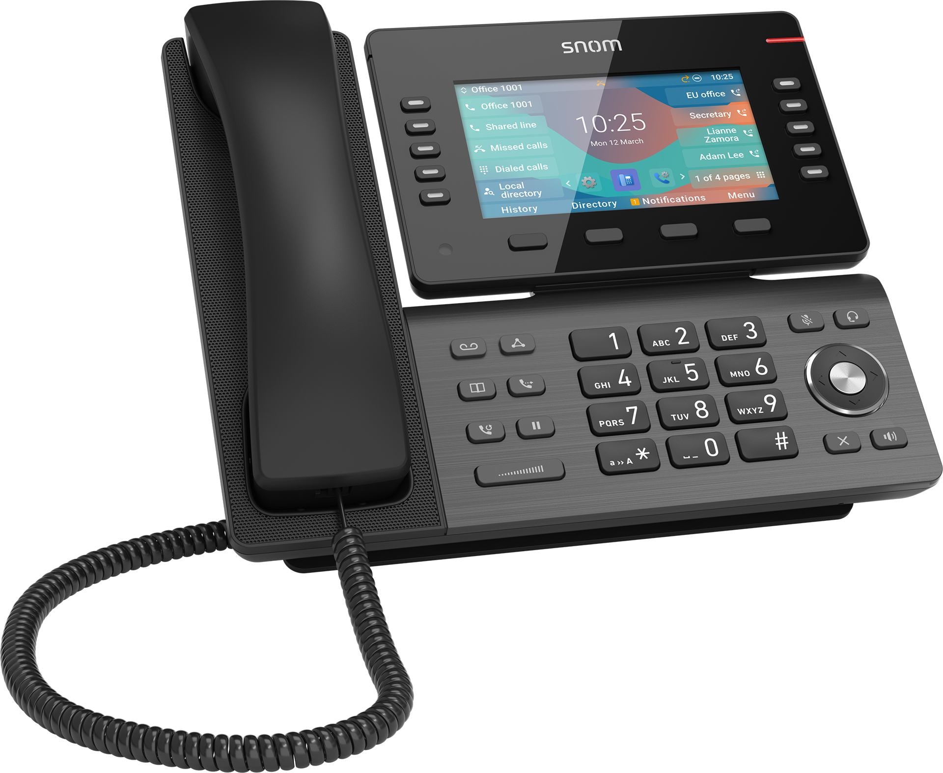 SNOM D865 USB-A DeskTelephone, HD Audio, Hands Free Capability, Bluetooth, Superior Audio Quality,Security (TLS & SRTP)