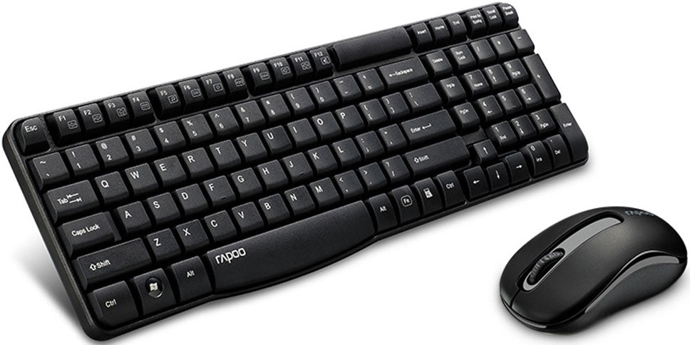 RAPOO X1800S 2.4GHz Wireless Optical Keyboard Mouse Combo Black