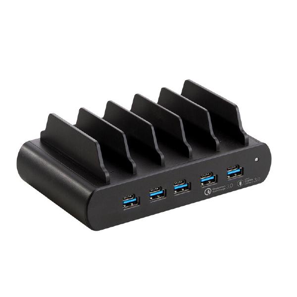 Shintaro Multi Port Charger/Dock with Bays - 150W 5-Port GaN Charger, 5 USB-A & USB-C