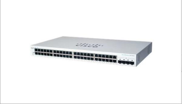 Cisco Business 220, 48-Port Gigabit Smart Switch with 48 Gigabit RJ45 and 4 SFP Ports with 740W Power Budget