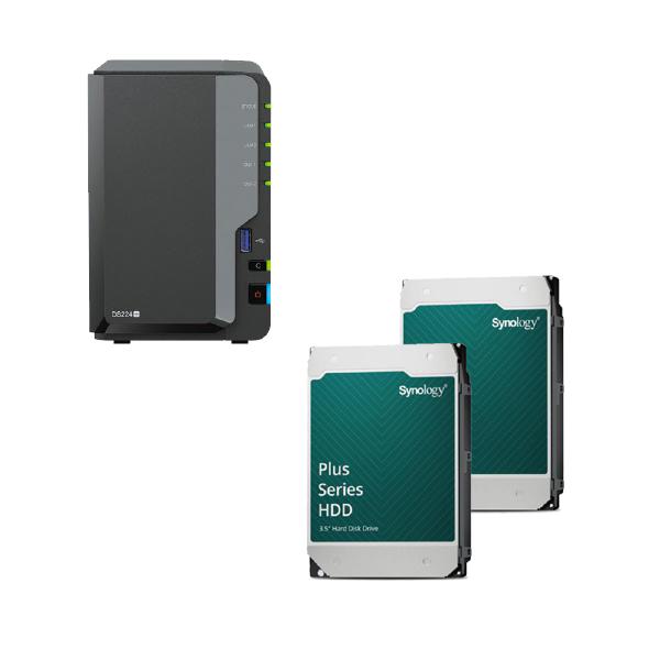 Synology Bundle Saver - 1 x DS224+ & 2 x Synology Plus Drives 8TB