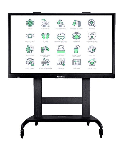 Gaming DesktopTouchBoard Mobile Fixed Height System. Max Load 136kg. VESA to 1200x600. For Panels 55 to 98