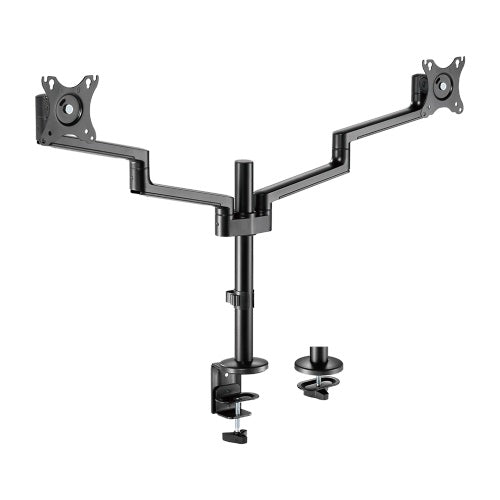 Brateck Premium Aluminum Articulating Monitor Mount Fit Most 17'-32' Monitor Up to 8KG VESA 75x75,100x100(Black)