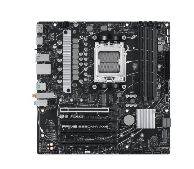 ASUS AMD B650M PRIME B650M-A AX6-CSM Micro-ATX MB, DDR5, PCIe 5, M.2, WiFi 6, DisplayPort, HDMI, SATA 6Gbps, USB 10Gbps TypeA&C (Front 5Gbps TypeC)