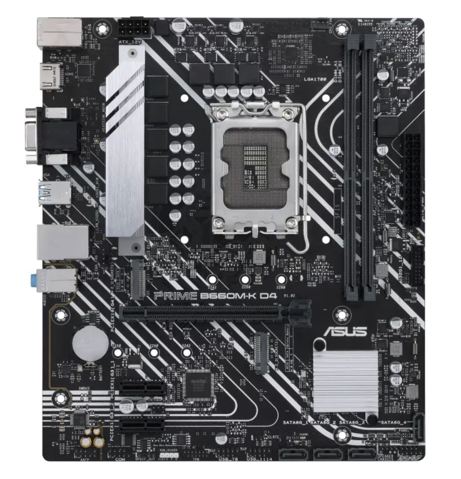 Gaming DesktopASUS PRIME B760M-K D4-CSM Intel LGA1700 mATX Motherboard 64GB