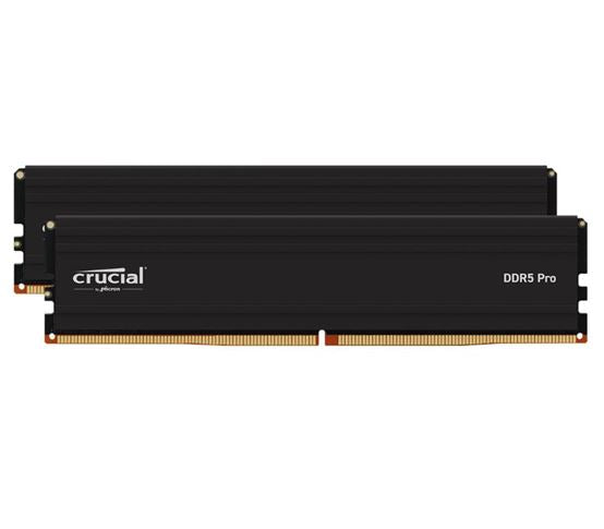 Crucial Pro 32GB (2x16GB) DDR5 UDIMM 6000MHz CL48 Black Heat Spreader Support Intel XMP AMD Ryzen for Desktop PC Gaming Memory ~CP2K16G56C46U5