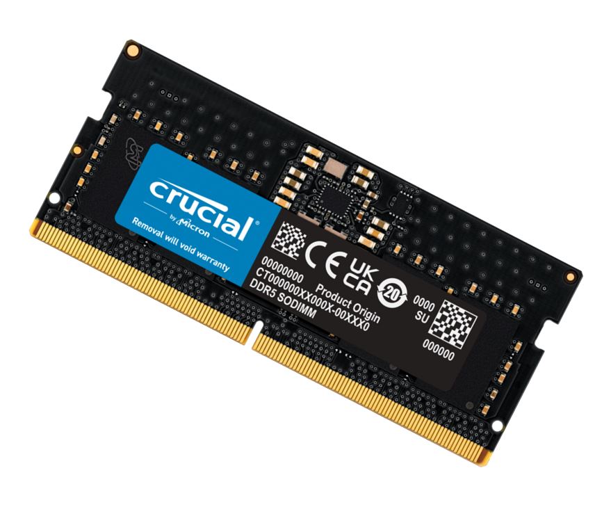 Crucial 16GB (1x16GB) DDR5 SODIMM 5600MHz CL46 Notebook Laptop Memory ~CT16G52C42S5 MECN5-1X16G52