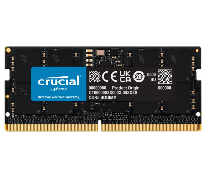 Crucial 48GB (1x48GB) DDR5 SODIMM 5600MHz CL46 Notebook Laptop Memory