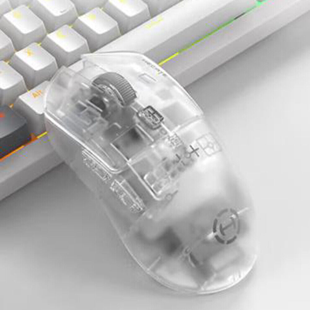 Gaming DesktopEdifier G3M Pro Tri-Mode Wireless Gaming Mouse -Transparent WHITE 26000 DPI 70 hours battery lifespan Three-Way Wireless Connectivity