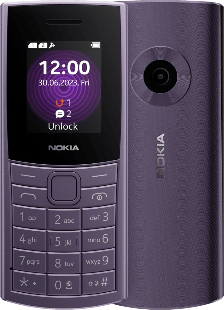 Nokia 110 4G 128MB - Purple (1GF018NPF1L01)*AU STOCK*, 1.8', 48MB/128MB, Dual SIM, 1450mAh, 2YR