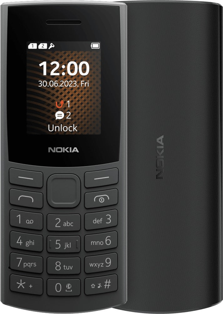 Nokia 105 4G (2023) - Charcoal (1GF018VPA1L01)*AU STOCK*, 1.8', Dual SIM, 1450mAh, 2YR