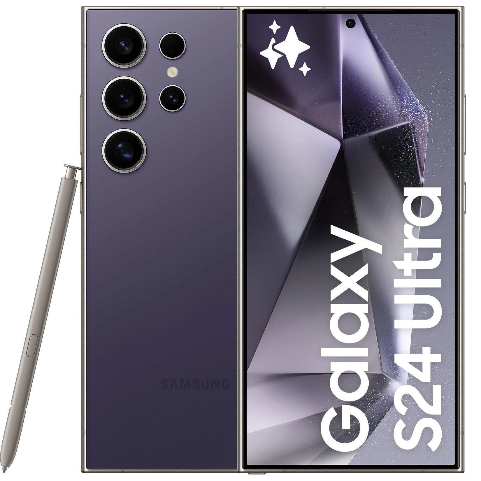 Samsung Galaxy S24 Ultra 5G 256GB - Titanium Violet (SM-S928BZVEATS)*AU STOCK*, 6.8',Quad HD+, 120Hz, 12GB/256GB,200MP/12MP,S Pen,Dual Sim,AI,5000mAh,