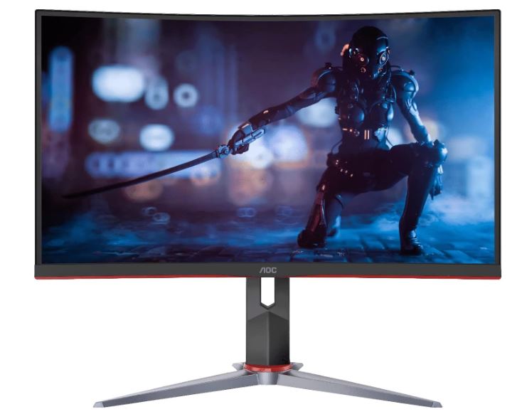 AOC 27 (16:9) CURVE QHD LED, 1MS, 165HZ, FREESYNC, 1000R, HDMI(2), DP, H/ADJ, 3YR computer monitor